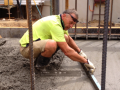 Screeding off Core Raft Footing - Duo Apartments - Spencer Street, Melbourne VIC